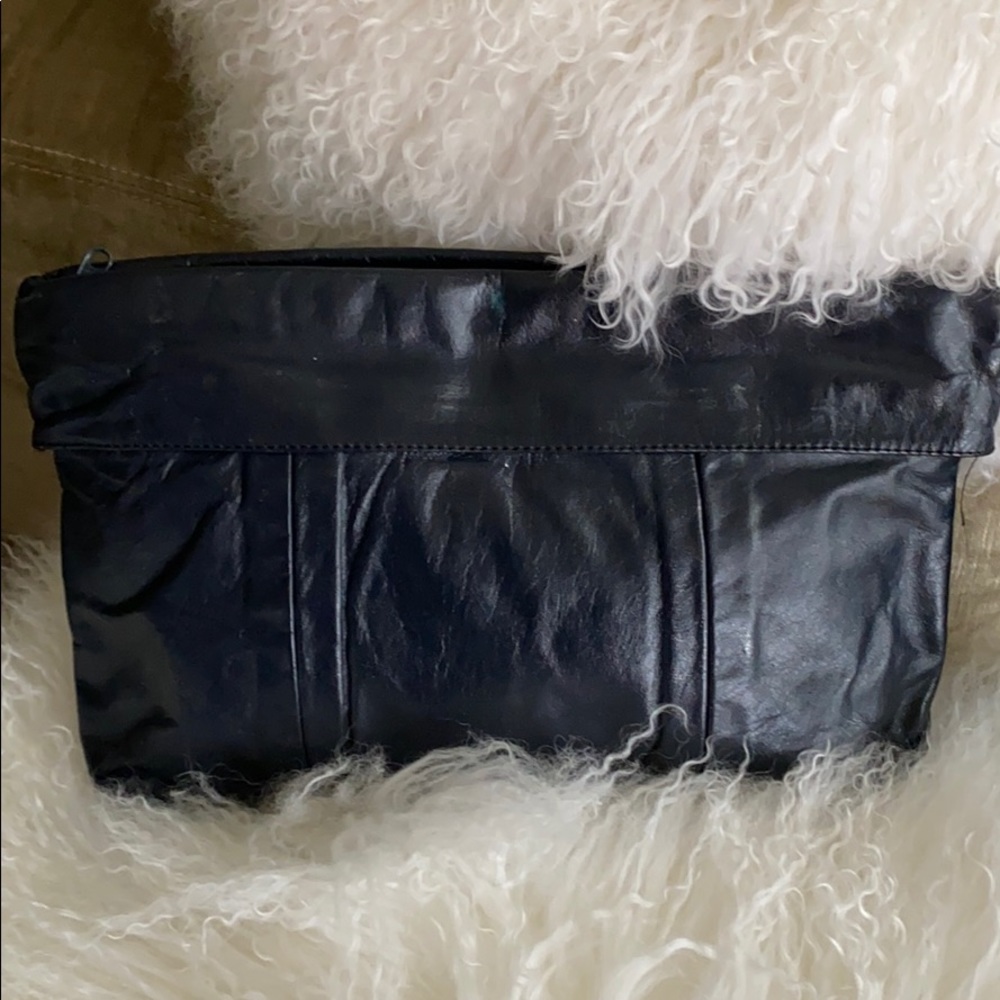 Oversized Vintage Deep Blue Clutch